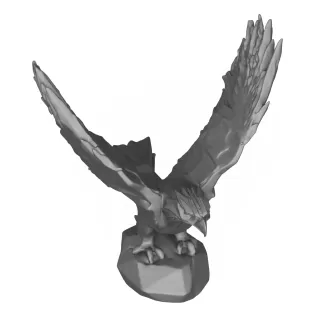 Eagle Sculpture 3D Printable Model - Model thumbnail 4