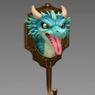 Dragon Wall Hook – STL File for 3D Printing - Model thumbnail 7