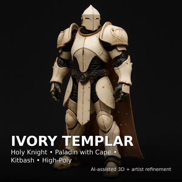 Kitbash Heroes — Fantasy + Sci-Fi High-Poly Character Pack - Model preview 18