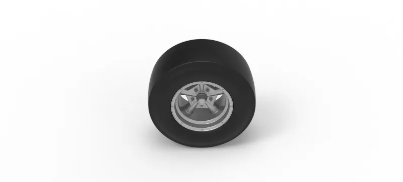 Rear wheel of vintage dragster Version 4 Scale 1:25 - Model preview 6