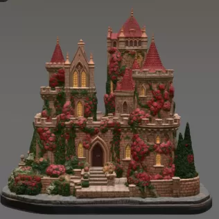 Bougainvillea Castle STL File for 3D Print - Model thumbnail 9