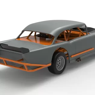 Vintage Dirt Modified stock car Version 9 Scale 1:25 - Model thumbnail 18