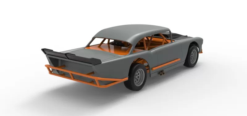 Vintage Dirt Modified stock car Version 9 Scale 1:25 - Model preview 18