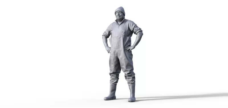 Figure for ship model fishing boat - Model preview 1