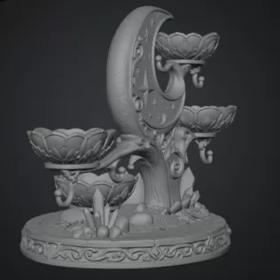 Celestial Moon Jewelry & Key Organizer STL File for 3D Print - Model thumbnail 13