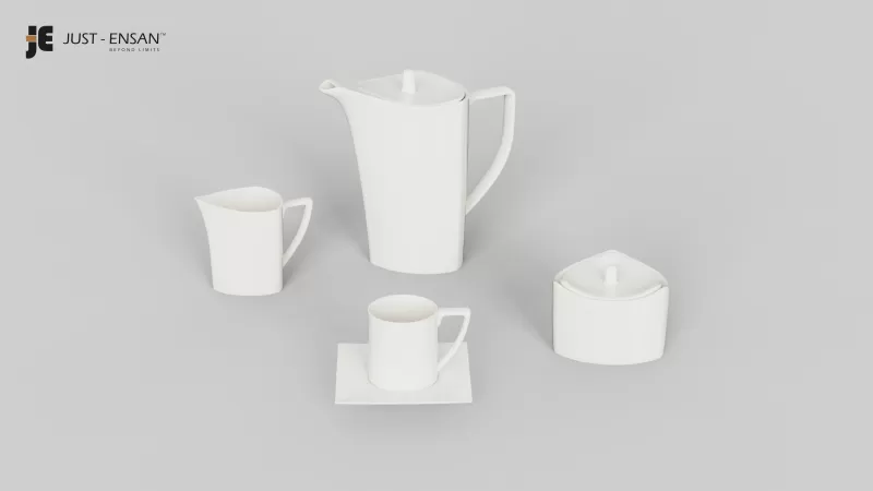 Porcelain Tea Set - Model preview 4