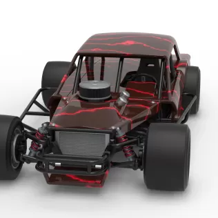 Vintage Asphalt Modified stock car V13 Scale 1:25 - Model thumbnail 5