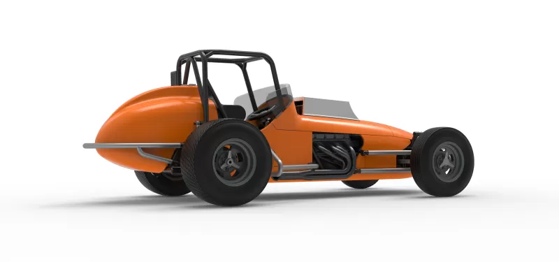 Dirt Silver Crown Champ car Version 2 Scale 1:25 - Model preview 21