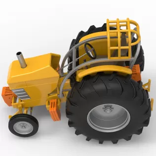 Fun Short Vintage Pulling tractor Scale 1:25 - Model thumbnail 7
