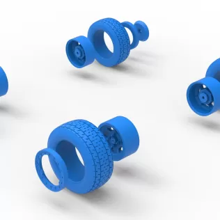 Wheel Set of Mod Lite Race car Version 2 Scale 1:25 - Model thumbnail 12