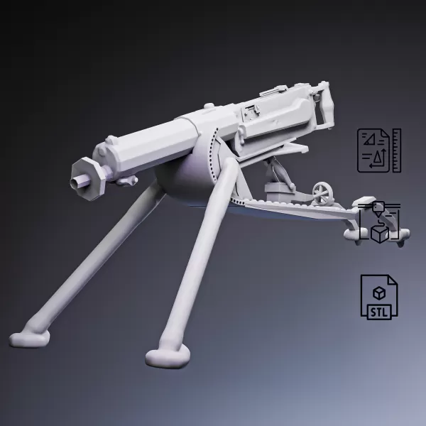 Maxim MG 08 Machine Gun #RoZ - Model preview 6