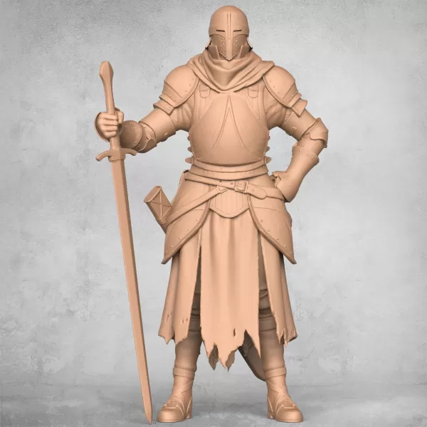 Medieval Warrior Statue - Model preview 1