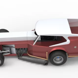 Vintage Dirt Modified stock car Version 5 Scale 1:25 - Model thumbnail 10