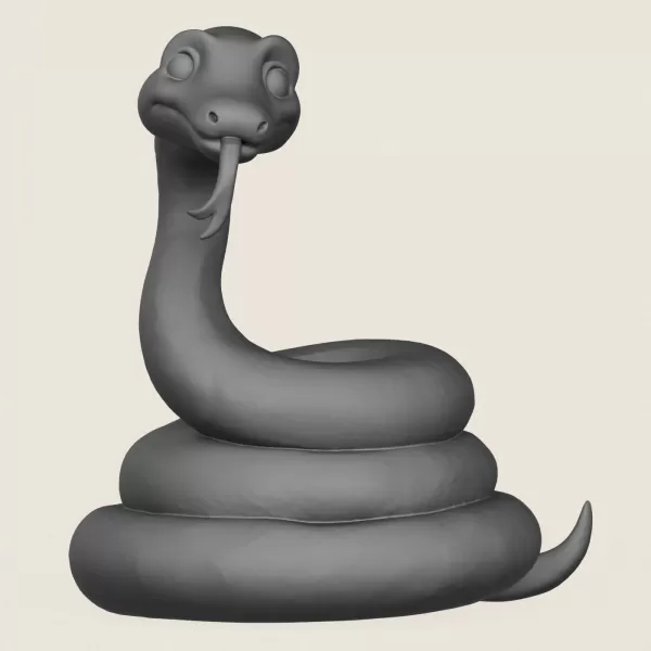 Anaconda Snake Print Ready 3D Model - Model preview 2