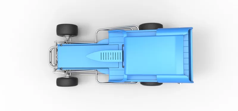 Vintage Dirt Modified stock car Version 2 Scale 1:25 - Model preview 11