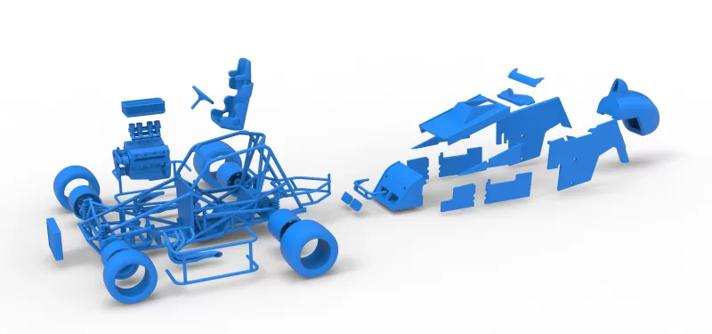 Pavement Sprint car Version 2 Scale 1:25 - Model preview 28