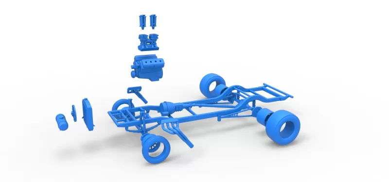 Chassis of Gasser Version 2 Scale 1:25 - Model preview 15