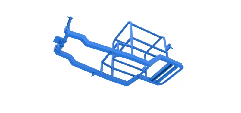 Frame of Vintage Supermodified stock car V2 Scale 1:25 - Model preview 3