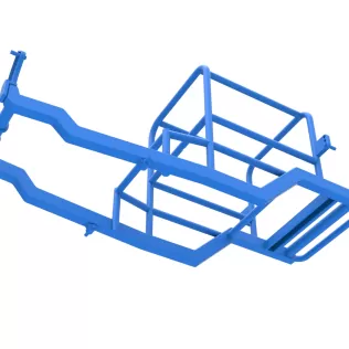 Frame of Vintage Supermodified stock car V2 Scale 1:25 - Model thumbnail 3
