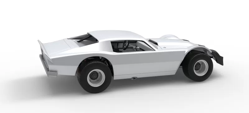 Vintage Dirt late model Race car Version 3 Scale 1:25 - Model preview 20