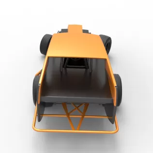 Vintage Dirt Modified stock car Version 5 while turning 1:25 - Model thumbnail 17