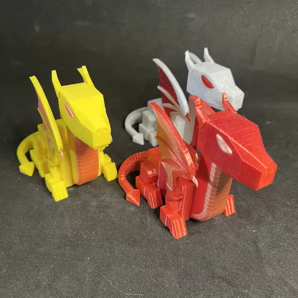 Medium Poly Baby RoboDragon - Model preview 10