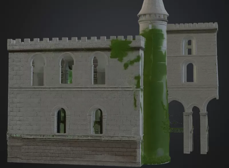 Burgruine,teiweise eingestürzt - Model preview 3