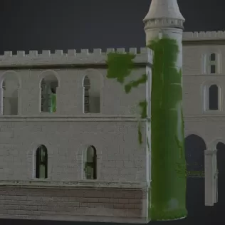 Burgruine,teiweise eingestürzt - Model thumbnail 3