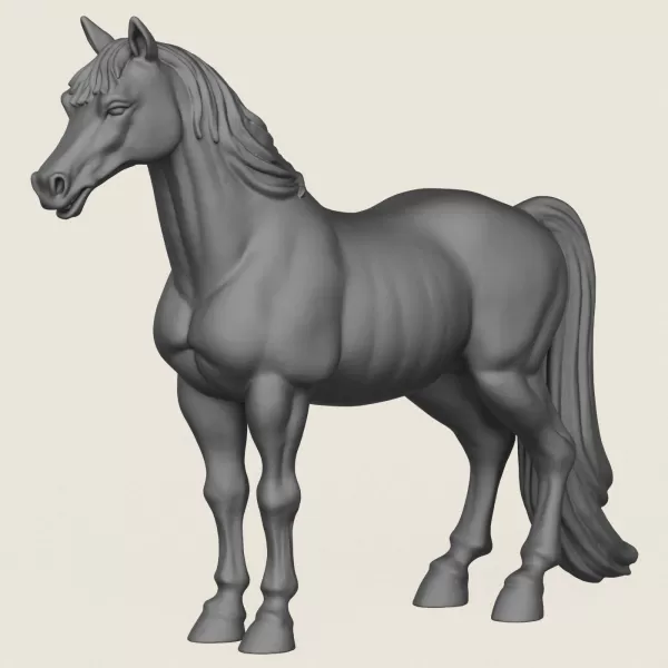 Horse Print Ready 3D Model - Model preview 1
