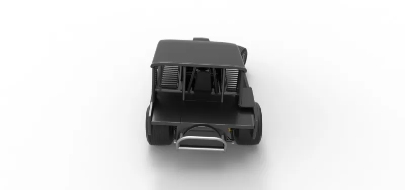 Vintage Dirt Modified stock car V6 while turning Scale 1:25 - Model preview 17