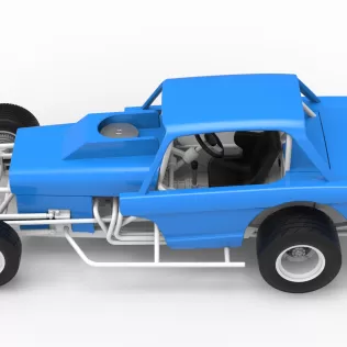 Vintage Dirt Modified stock car Version 10 Scale 1:25 - Model thumbnail 10