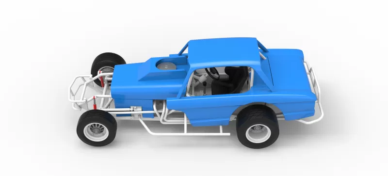 Vintage Dirt Modified stock car Version 10 Scale 1:25 - Model preview 10