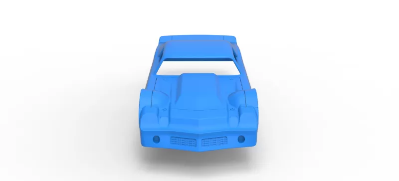 Shell of Vintage Dirt late model Race car Version 2 Scale 1:25 - Model preview 6