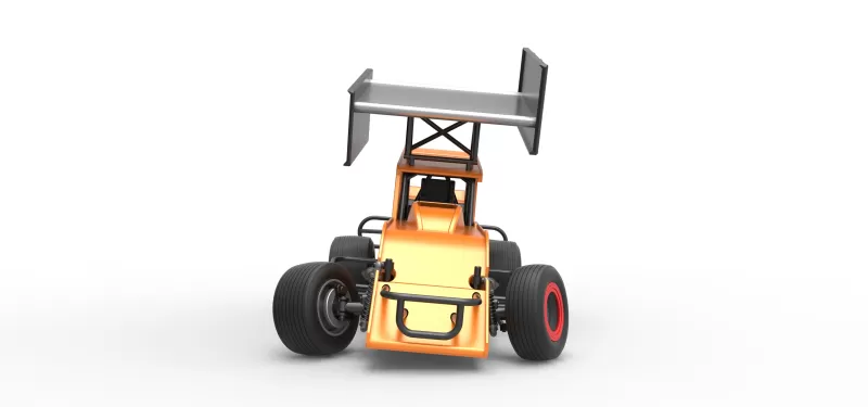 Southern Wing Modified Stock car while turning Scale 1:25 - Model preview 7
