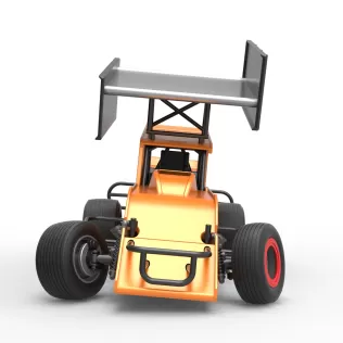 Southern Wing Modified Stock car while turning Scale 1:25 - Model thumbnail 7