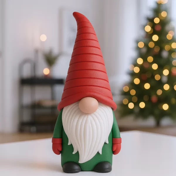 Christmas Gnome Figurine | Scandinavian Holiday Decoration - Model preview 1