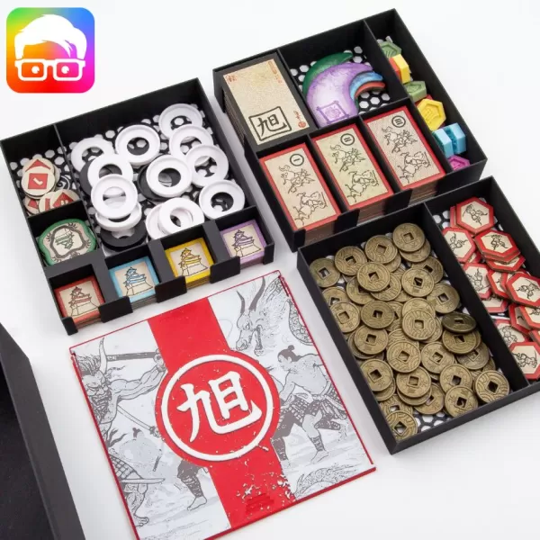 Rising Sun board game organizer by @ammedia3d - Model preview 18