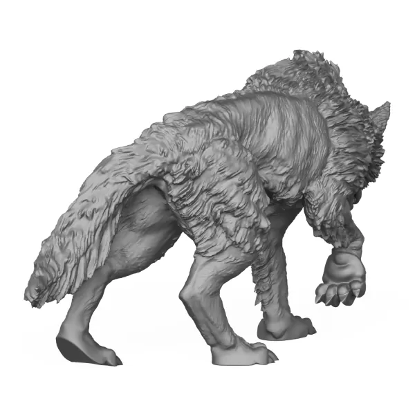 Wild Dire Wolf 3D Print Model - Model preview 6