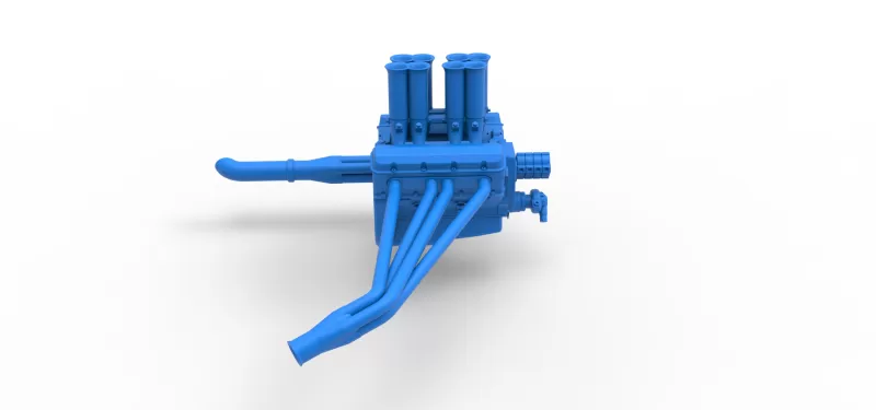 Engine V8 for Supermodified race car Version 5 Scale 1:25 - Model preview 14