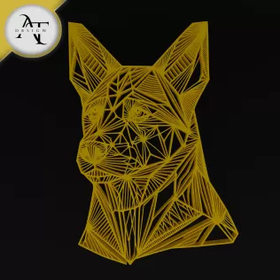 Wolf - Geometric - 2D Wall Art Decor