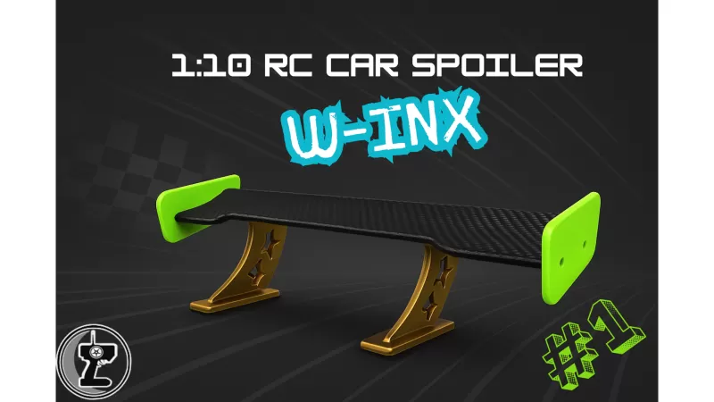 1:10 RC DRIFT CAR SPOILER W-inX - Model preview 1