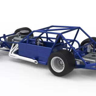 Vintage Asphalt Modified stock car Base V6 Scale 1:25 - Model thumbnail 12