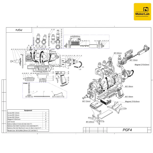 Plasma Blaster - Fallout 4 - Printable 3d model - STL files - Model preview 13