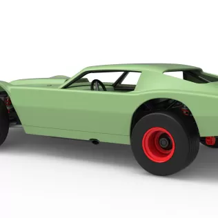 Vintage Dirt late model Race car Version 3 while turning 1:25 - Model thumbnail 12
