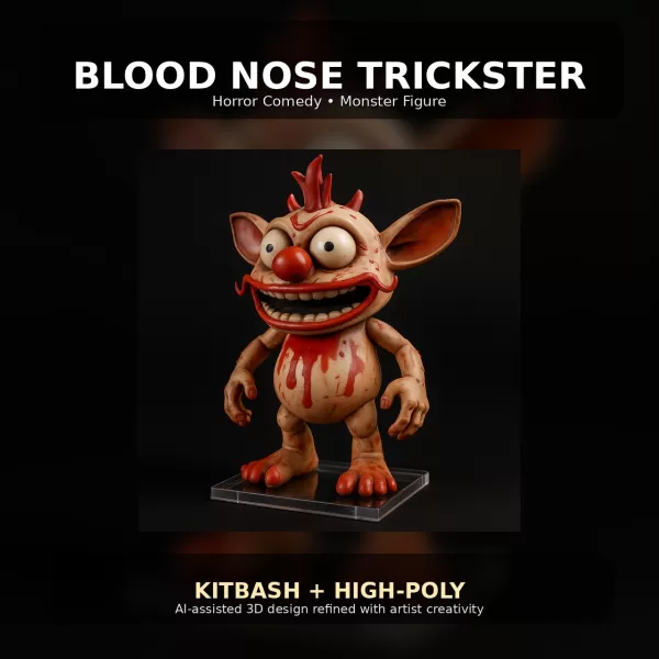 Odd Creatures Collection – Cute Creepy Kitbash High-Poly Monster - Model preview 4