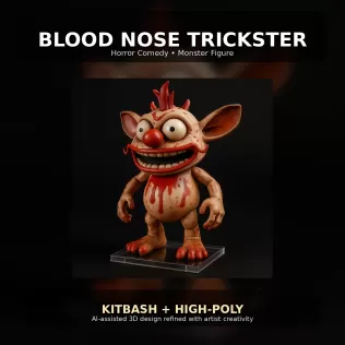 Odd Creatures Collection – Cute Creepy Kitbash High-Poly Monster - Model thumbnail 4