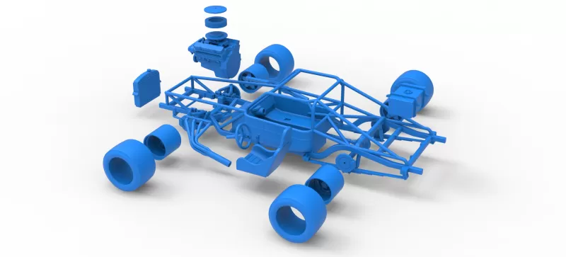 Vintage Asphalt Modified stock car Base V8 Scale 1:25 - Model preview 24