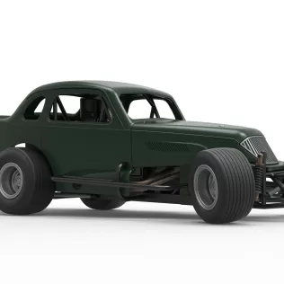 Vintage Dirt Modified stock car while turning Scale 1:25 - Model thumbnail 25