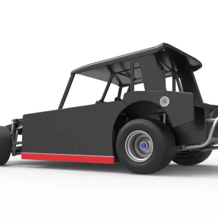 Vintage Dirt Modified stock car V6 while turning Scale 1:25 - Model thumbnail 13