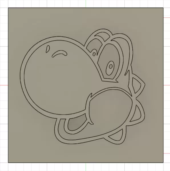 Plaque tête de Yoshi - Model preview 1